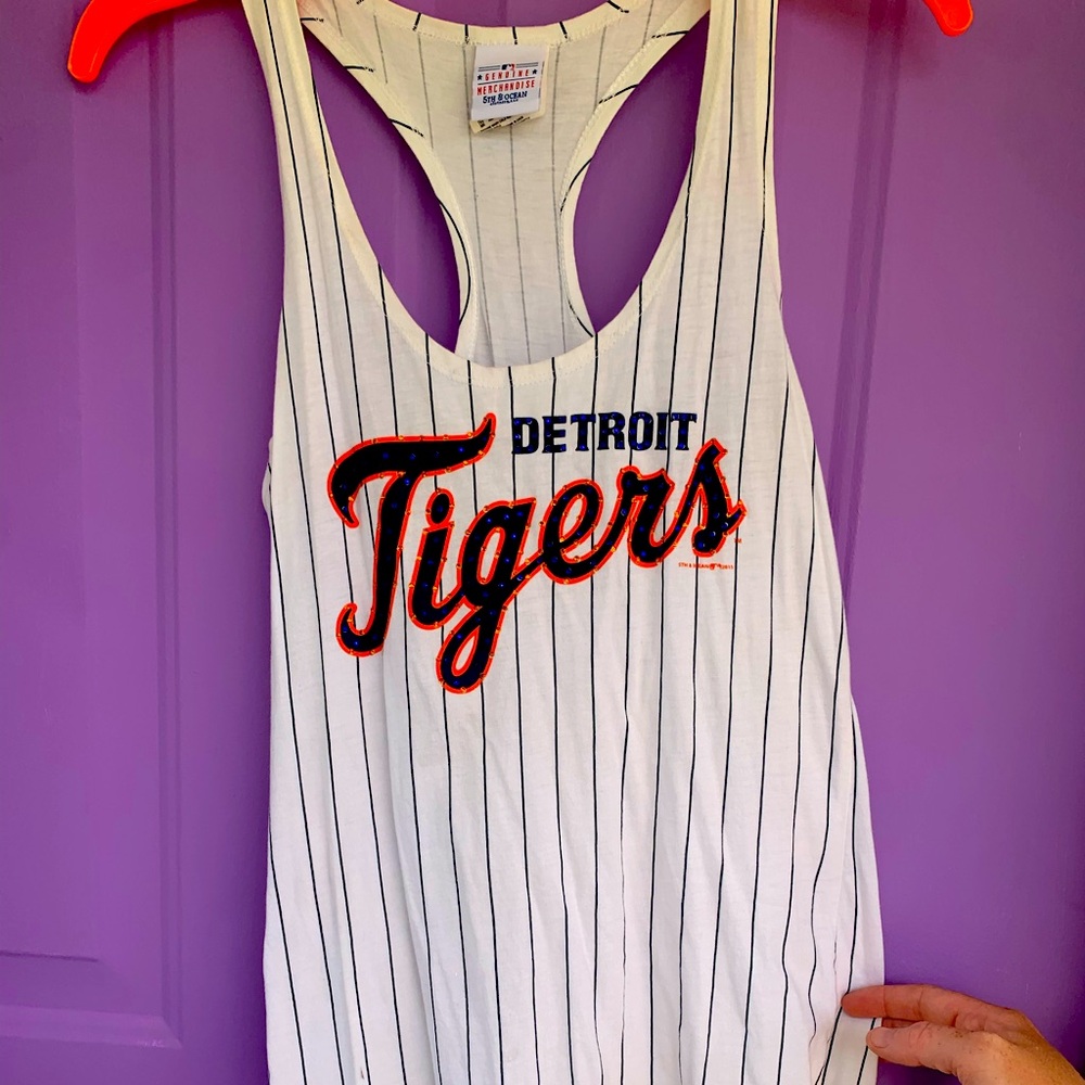 Detroit Tigers Women's Pinstripe Tank Top